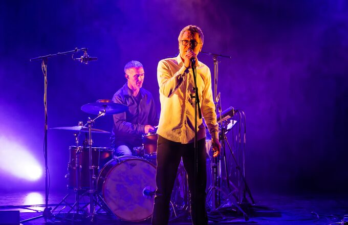 Live musical act performing at an event